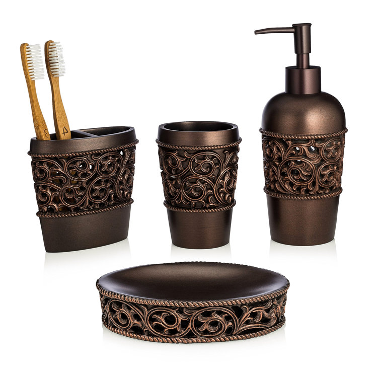 Astoria Grand Montijo 4 Piece Bathroom Accessory Set Wayfair.co.uk
